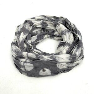 LULULEMON Gray White Polka Dot Infinity Wrap Scarf